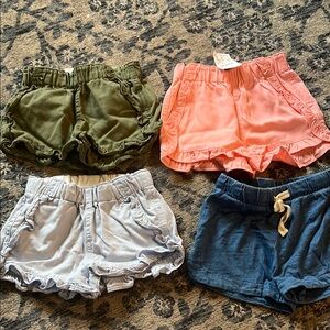 4 pairs of j crew Crewcuts shorts 2t
